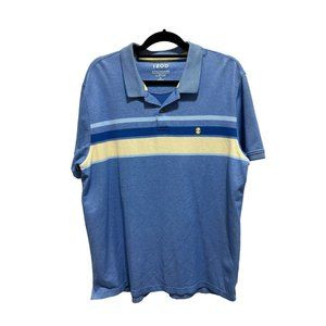Men's Izod Advantage Performance Stripe Polo XL Casual Golf Relaxed Business‎